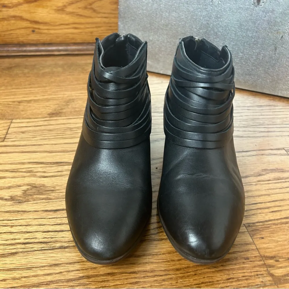 Clark’s | Spye Celeste Leather Booties Fringe Ankle Straps Size 7 - Image 4