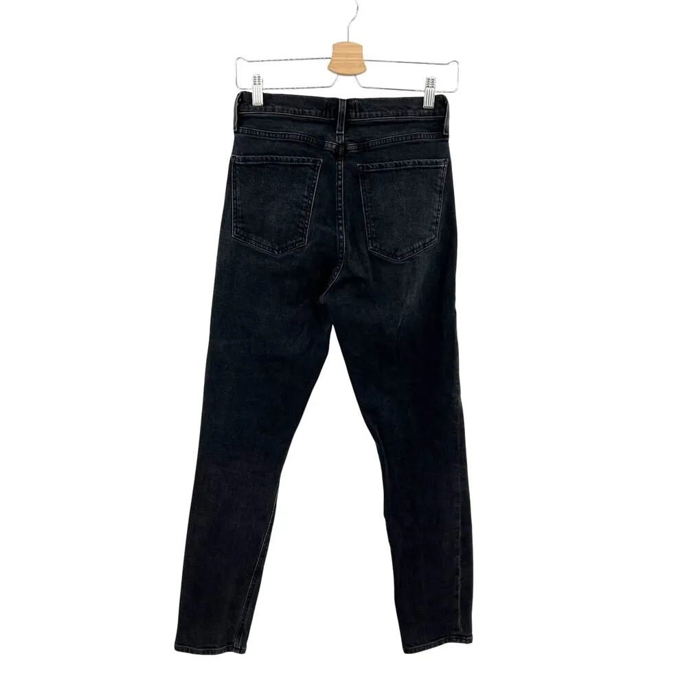 Agolde‎ Nico Jeans High Rise Slim Virtue Wash Stretch Denim Black Grey Size 26 - Image 7