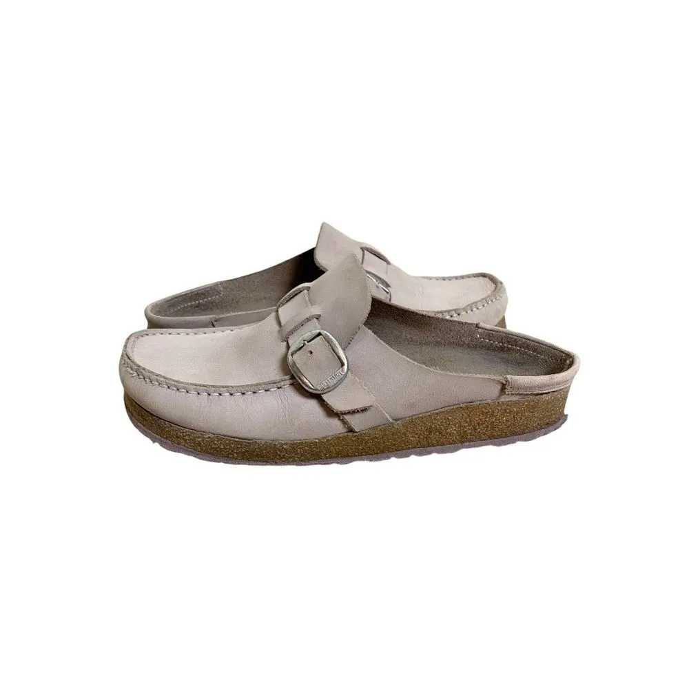 Birkenstock Buckley Lilac Nubuck Leather Slip-On Moccasin Clog Mule Shoes - Image 5