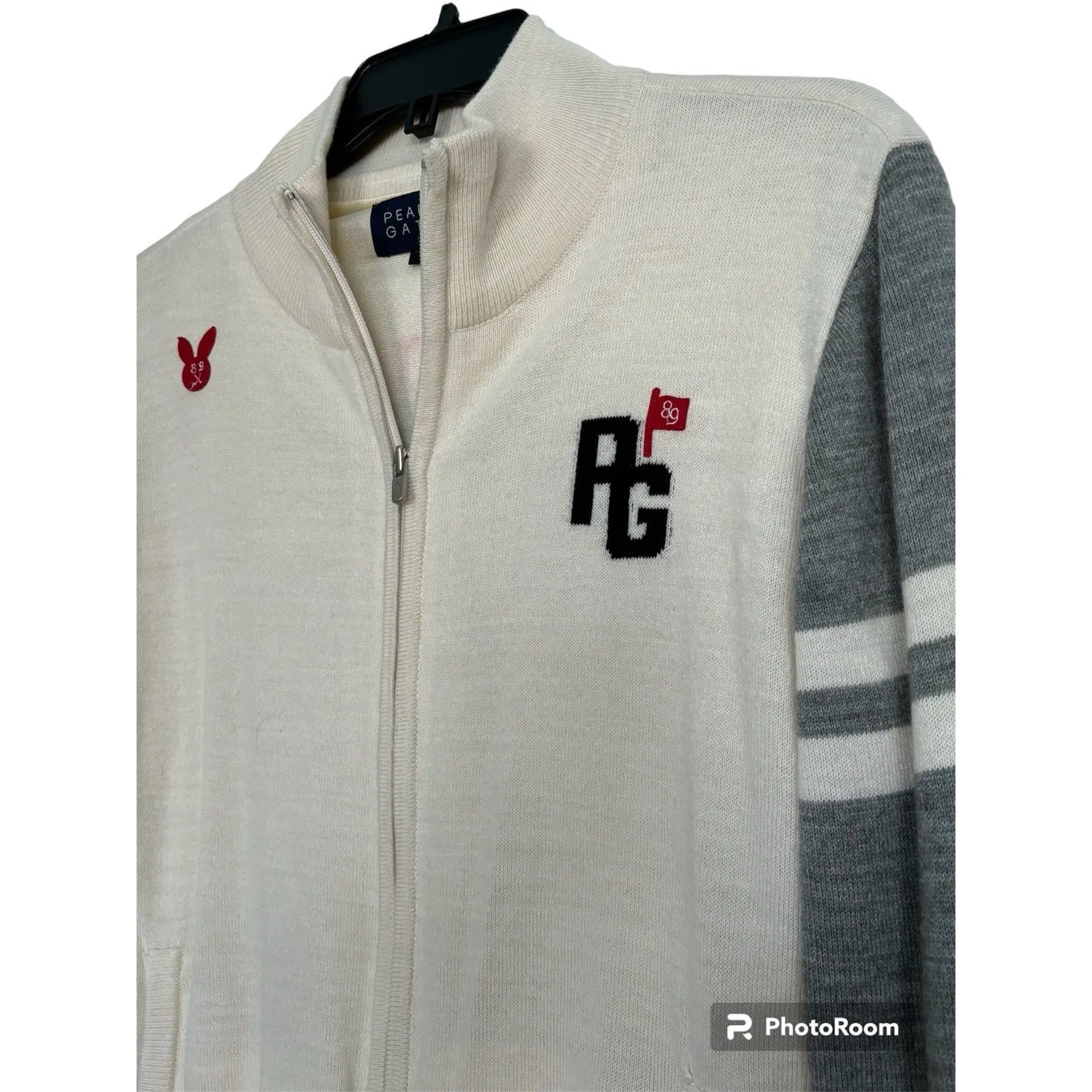 Genuine PEARLY GATES GOLF‎ Women's Knit Bunny Cashmere Zip - Image 2