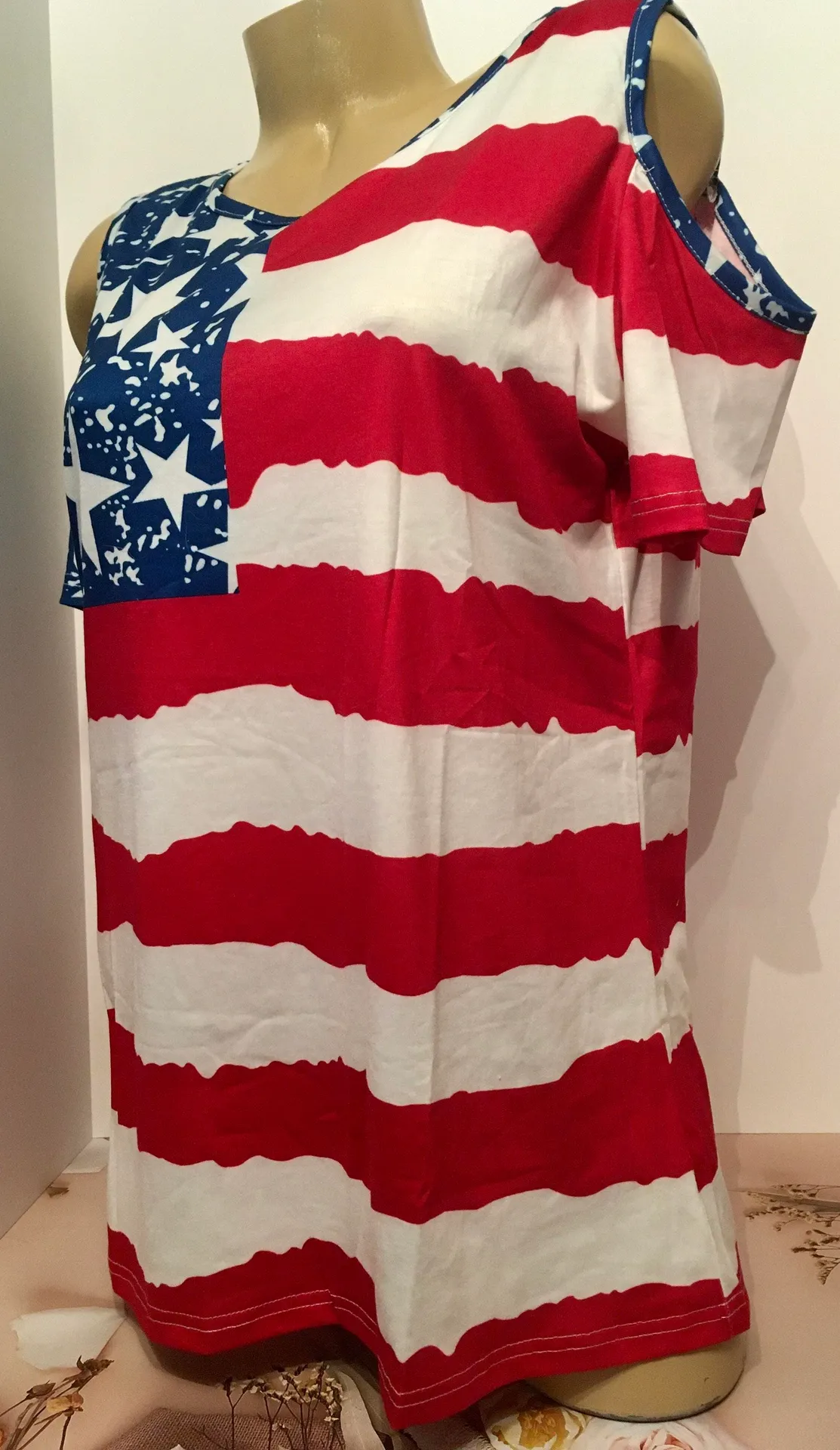 Flag Blouse, Large Red - Image 2