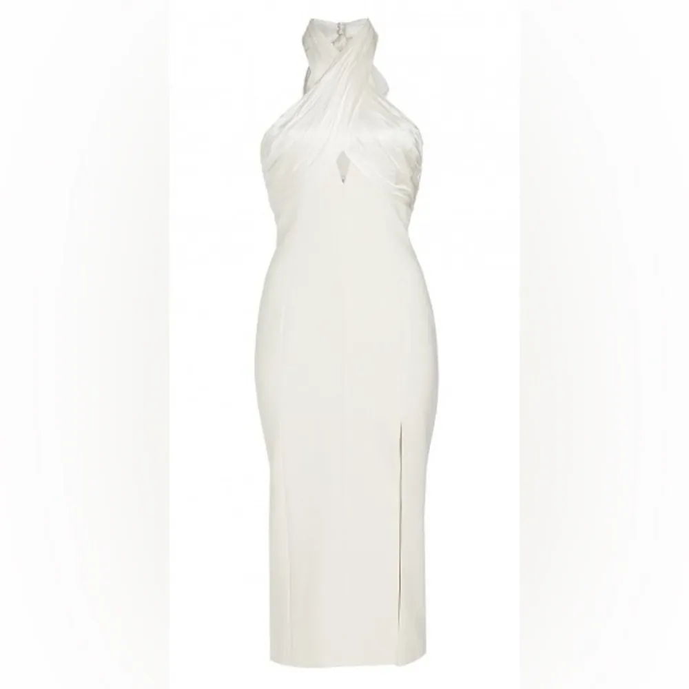 CINQ À SEPT Archer Halter Dress In Ivor, BRAND NEW, Size 6, $598 White - Image 2