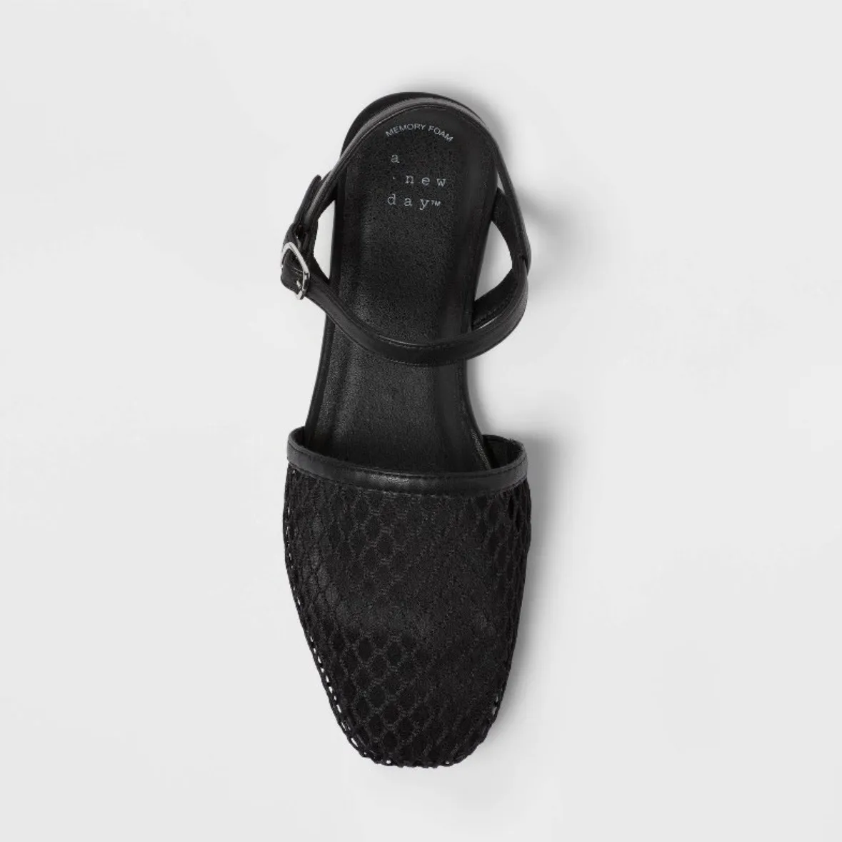 Vanna Fishnet Slingback Flats with Memory Foam Insole - Image 3