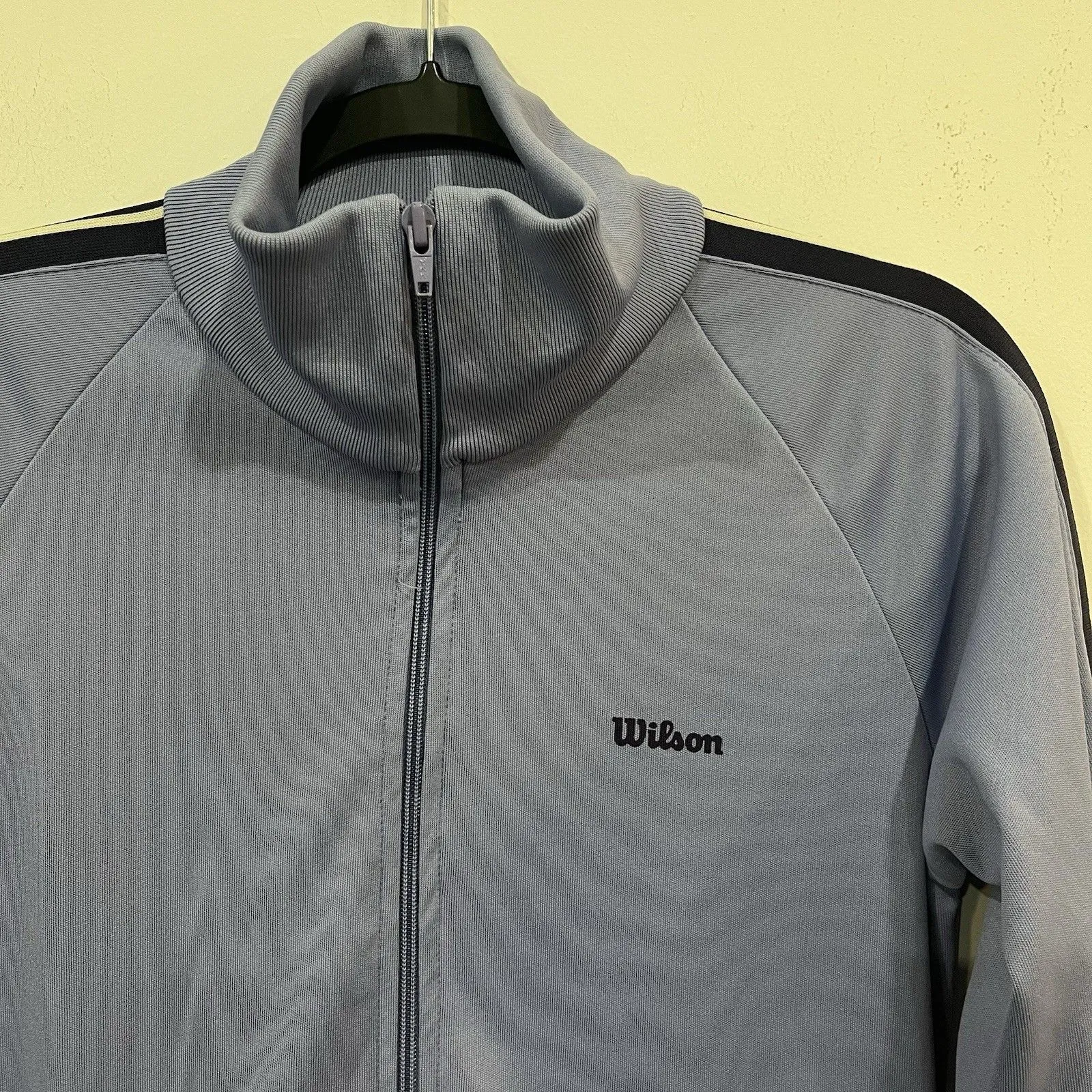 Vintage Wilson Women’s Track Tennis Purple Jacket Zip Up Size Medium Tall - Image 2