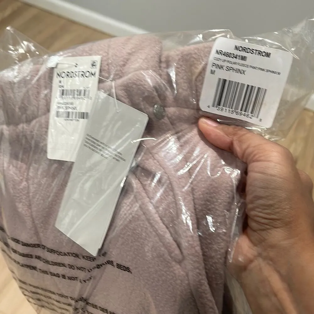 Zella Cozy Fleece Jogger Pink Size M - Image 2