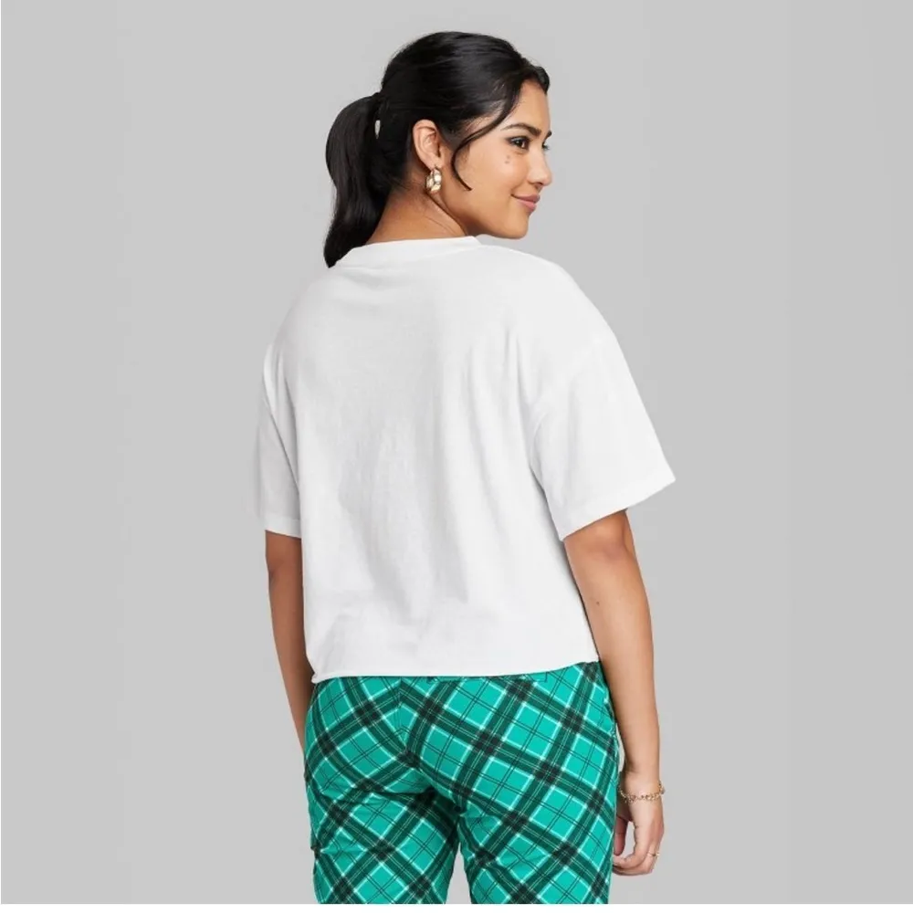 NWT WILD FABLE Crew Neck Tshirt Boxy White Cotton short sleeve size 3X - Image 2