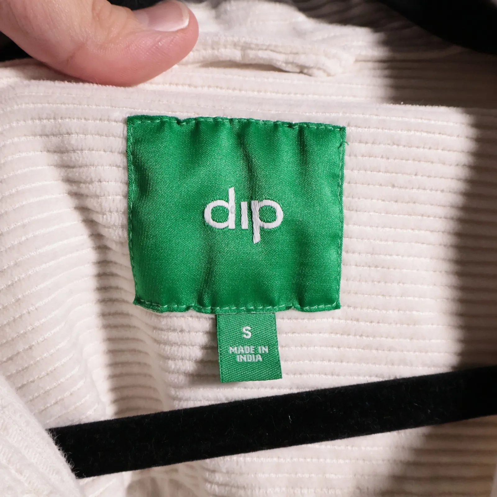 DIP Cream Corduroy Oversized Shacket Shirt Jacket Womens S Preppy Neutral Casual - Image 3