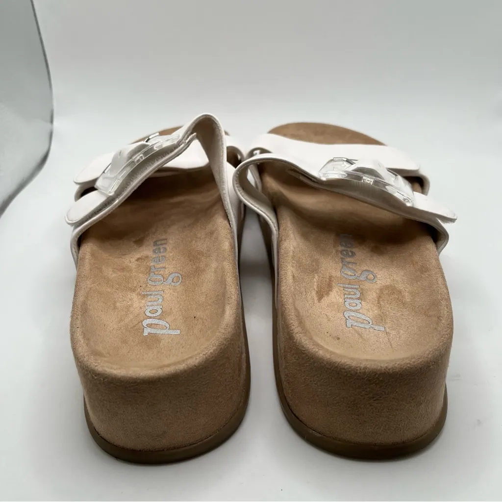 Paul Green ALOHA SLIDE Color — White Nappa size UK  4.5 US 7  slip on sandals - Image 8