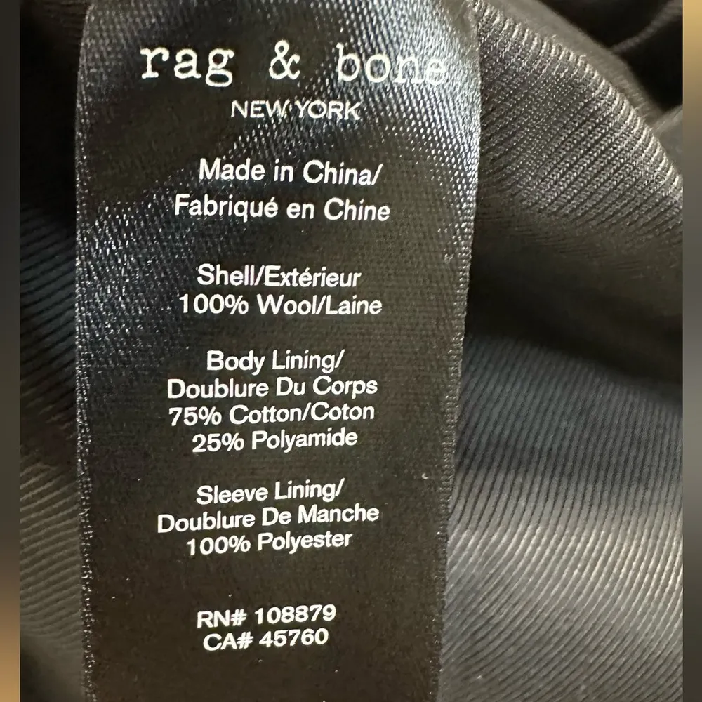 Rag & Bone Wool Tan Camel Hair Peacoat Coat  Size XS or 0 - Image 9