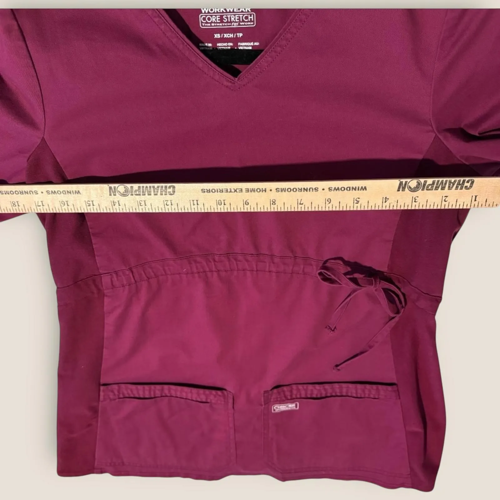 Cherokee Workwear Womens Maternity Medical Scrub Set Burgundy Nursing Healthcare - Image 10