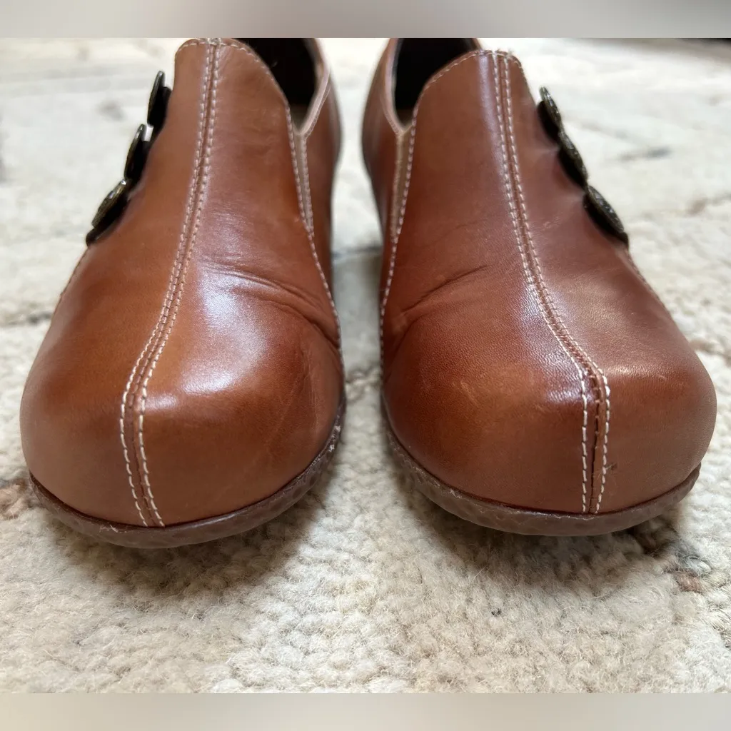 L'Artiste by Spring Step Agacia Leather Brown Clogs Shoes Loafers Artisan Size 7.5 - Image 4