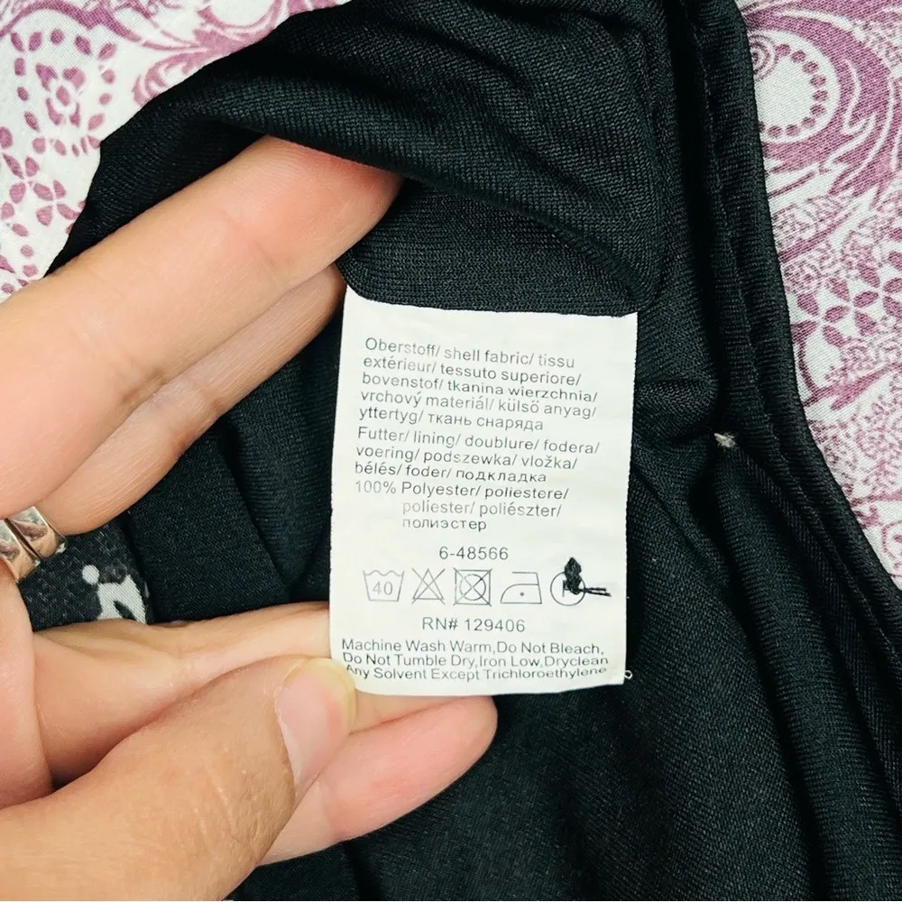 Venus‎ Woman Small Size 4 Midi Dress Floral Print Ruffle Hem Boho Cottage - Image 12