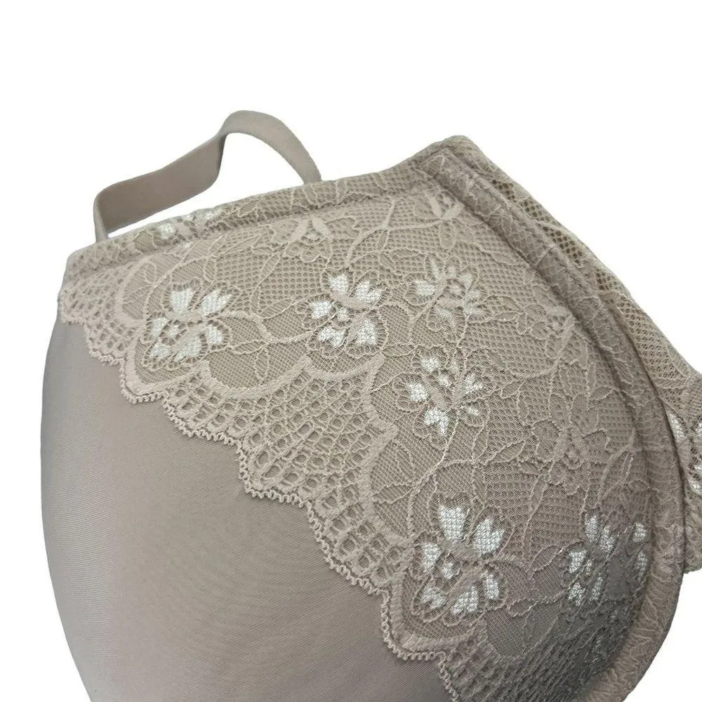 Torrid Beige Lace Push up Plunge Underwire Bra 46DDD - Image 2