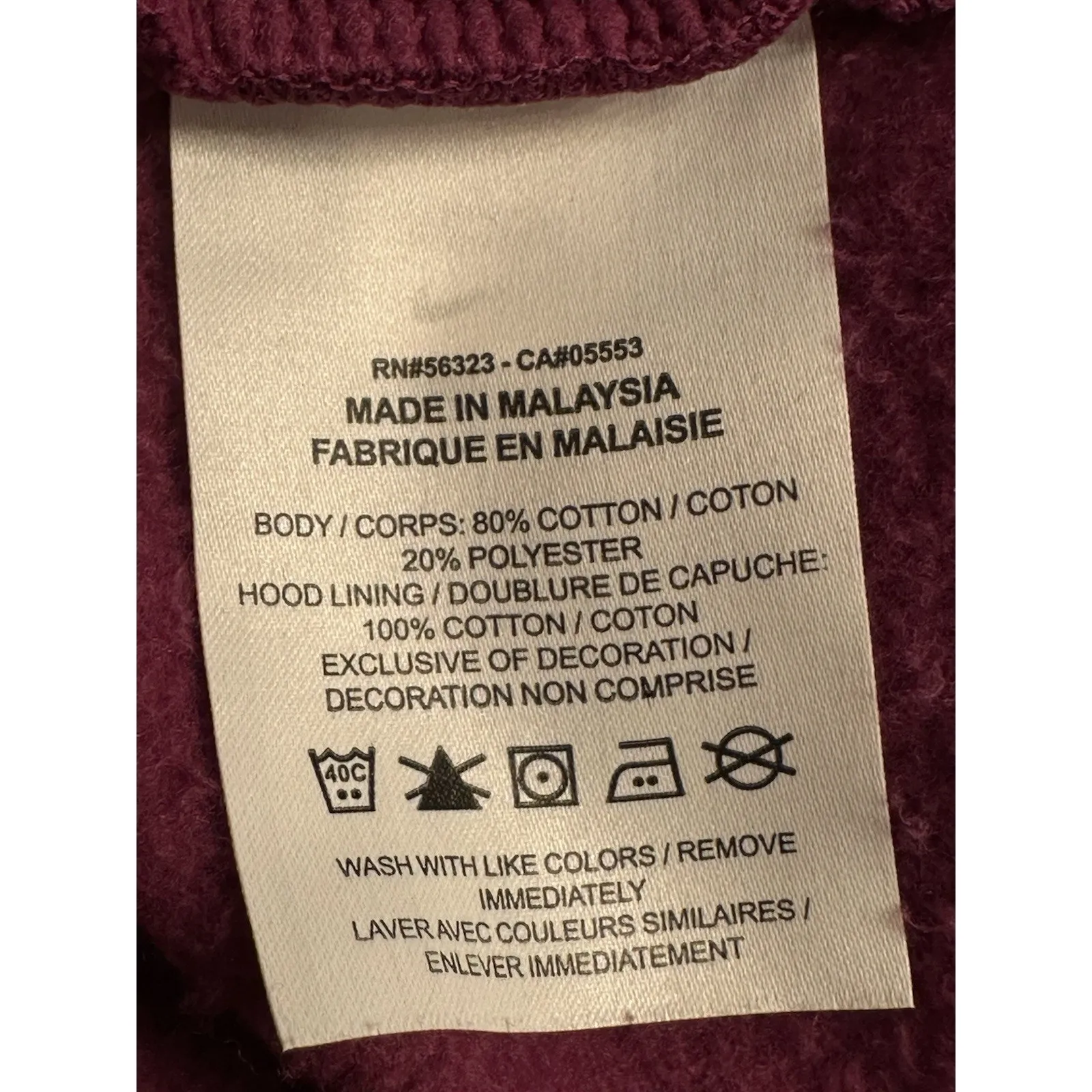 Nike Hoodie Women’s Medium Pullover Center Swoosh Logo Boxy Crop Fleece Fuschia - Image 3