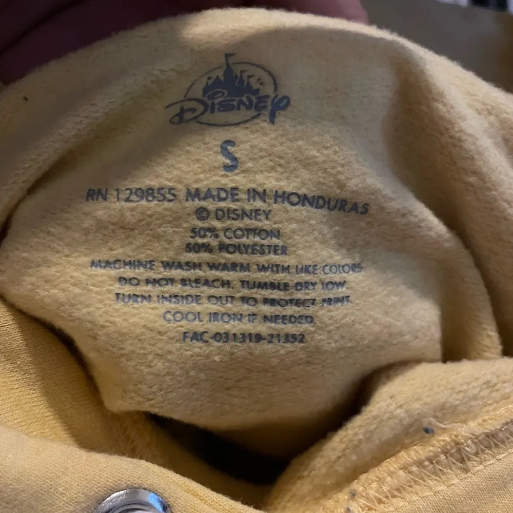 Walt Disney Parks Womens Unisex Sweatshirt Yellow Rainbow Retro Hoodie Small - Image 10