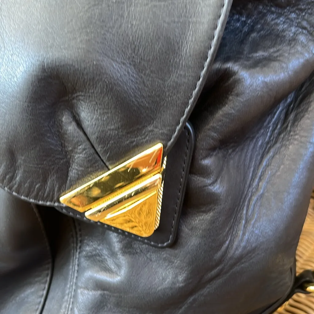 Retail $1,495 VALLAS Los Angeles black leather backpack. Sold out in stores. - Image 4