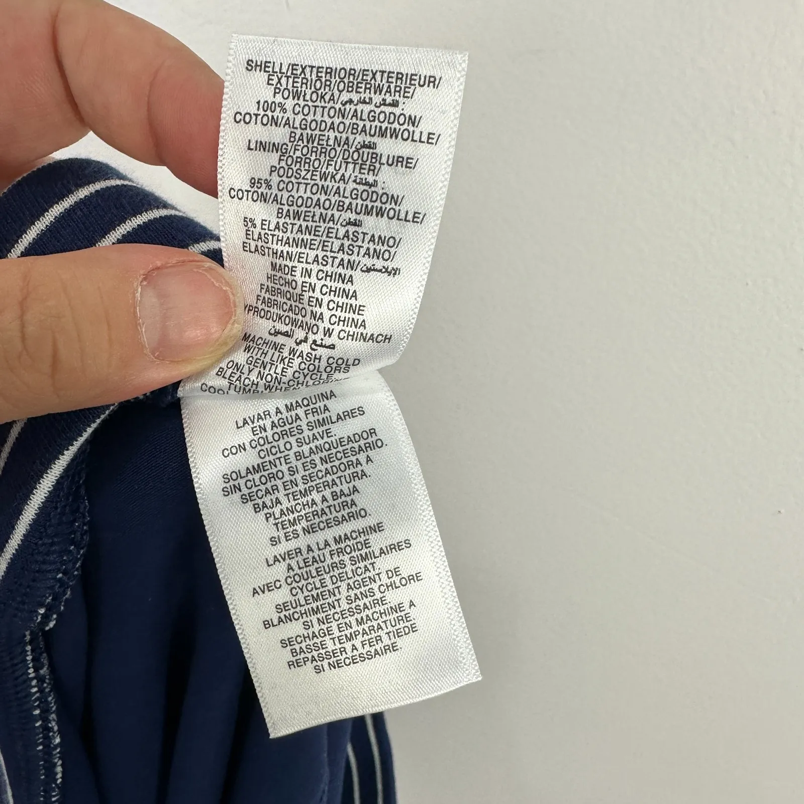 Jones New York Skort Womens XXL Navy White Stripe Pull On Coastal Preppy Classic - Image 3