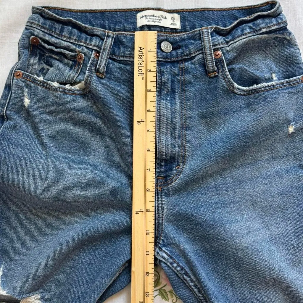 ⟡ ABERCROMBIE & FITCH the ankle straight jeans – ultra high rise (28 | 6S) ⟡ - Image 4