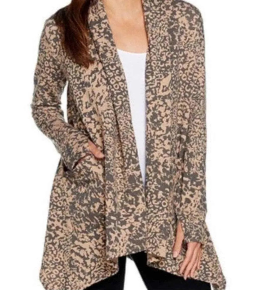 Cuddl Duds Comfortwear French Terry Cascade Front Cardigan A293077 XL Red NWT - Image 5