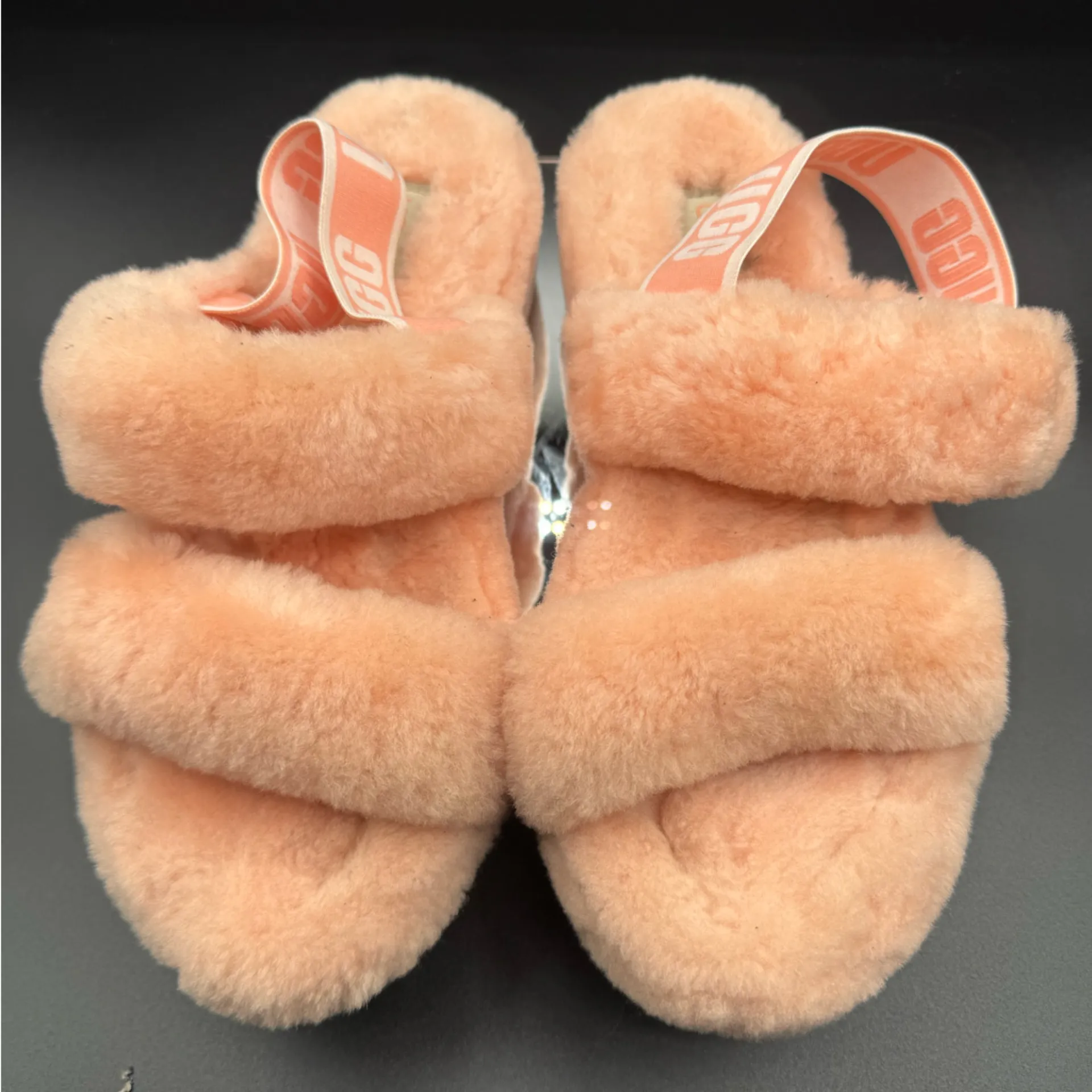 UGG Soft Coral Fluffy Slippers - Image 7