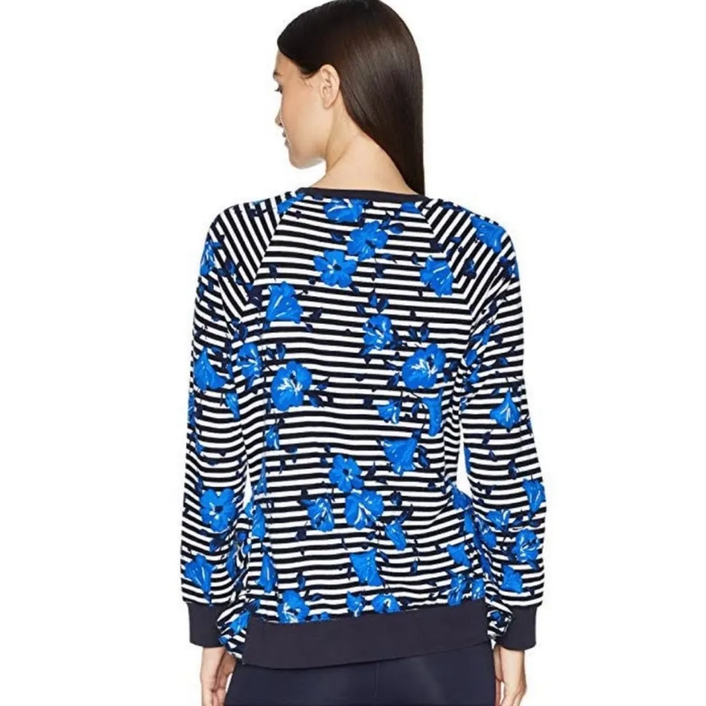 , New York hibiscus striped ruffle pullover - Image 3