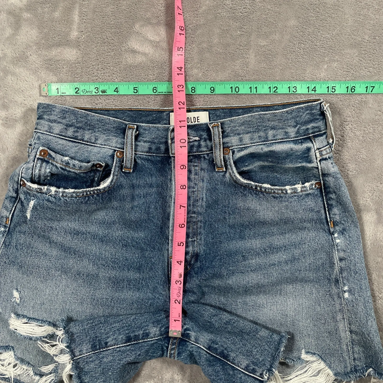 Agolde Parker Shorts 26 Cut Off Distressed Boho Festival Coastal Cowgirl - Image 12