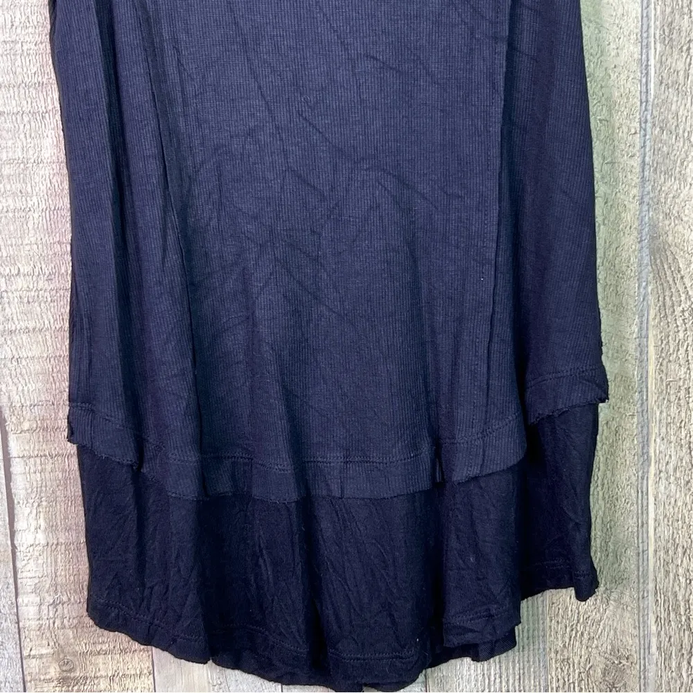 Bar 3 Small Black V-Neck Tank Top Raw Rough unfinished Hem - Image 7