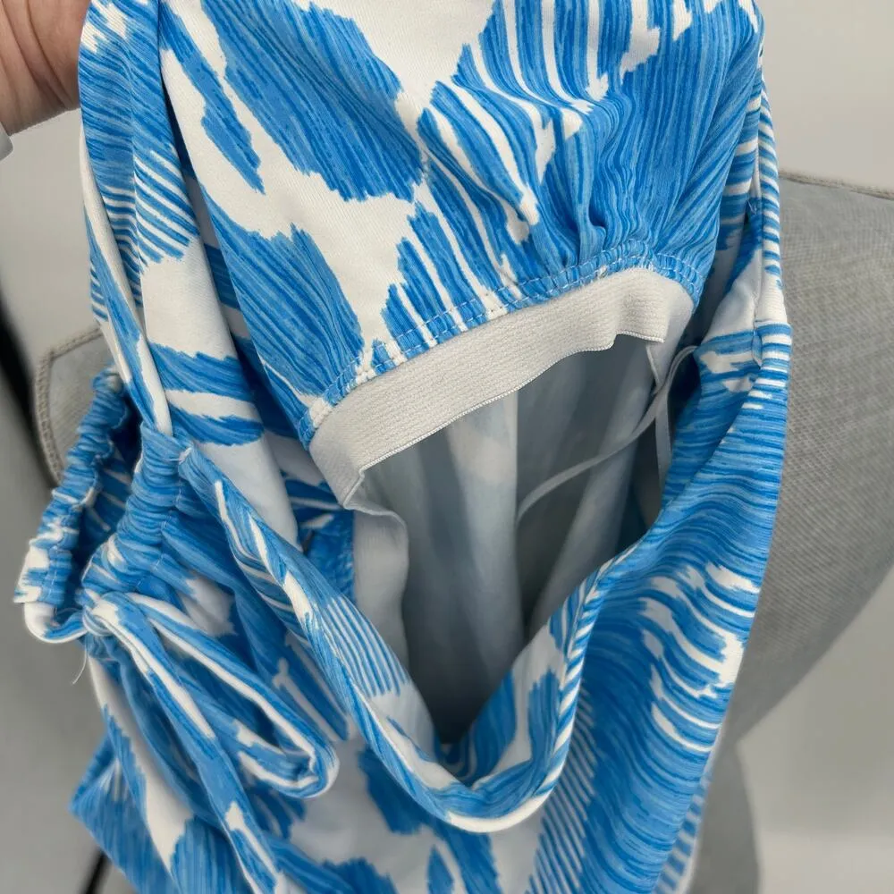 J. McLaughlin Catalina Cloth Halter Dress Sleeveless Stretchy Resort Wear Medium - Image 6