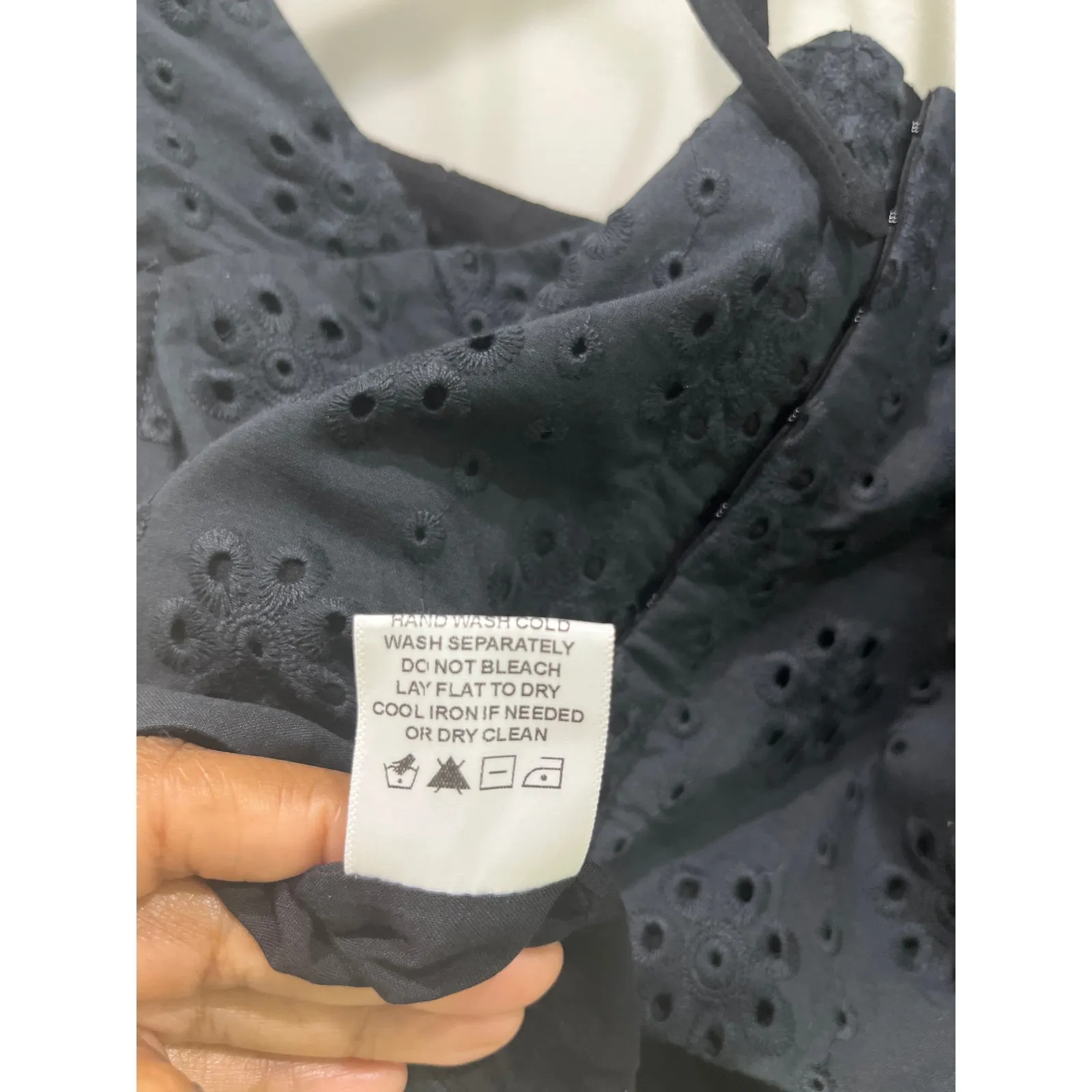 TULAROSA Evangeline Eyelet Black Top Sz L - Image 7