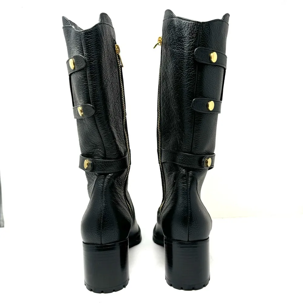 SARAH FLINT Jet Set Combat Boots, made in Italy, size 41, NWOT Black - Image 7