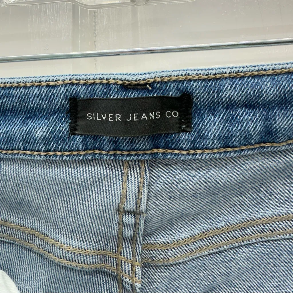 Silver‎ most wanted skinny denim jeans raw hem distressed women's 27 x 29 - Image 5