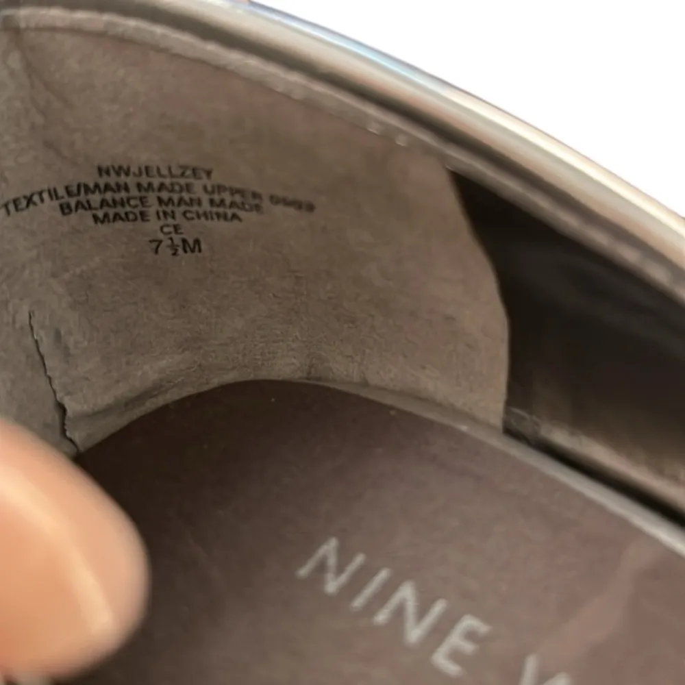 NINE WEST open toe NW Jellzey satin party/evening shoes - Image 7