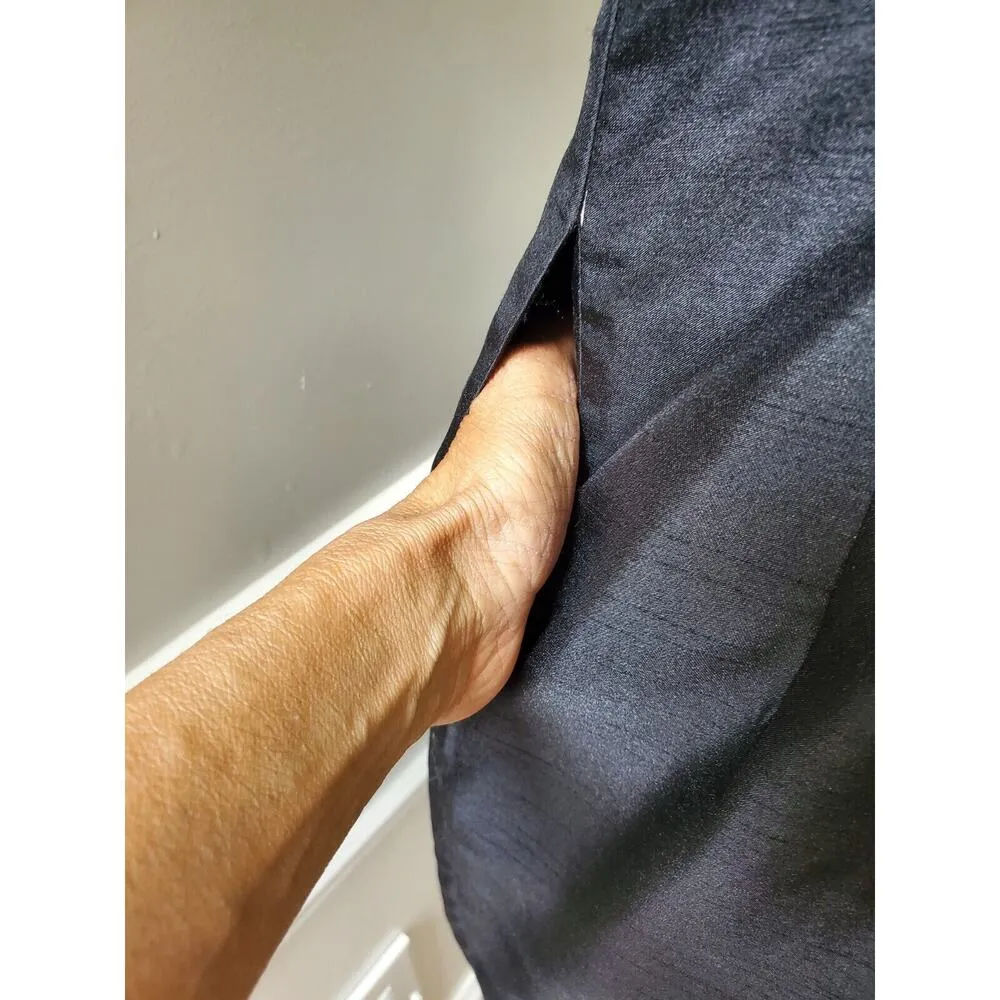 Jessica Howard Women's Black & Beige Round Neck Sleeveless Knee Length Dress 6P - Image 8