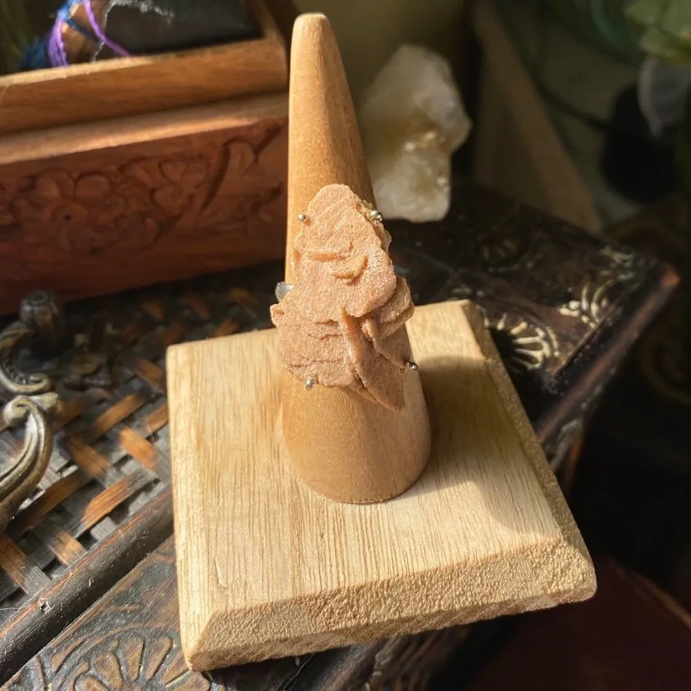 Desert Rose Sterling Silver Ring Size 8.5 - Image 6