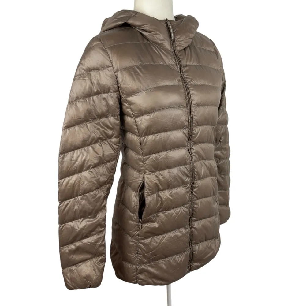 Uniqlo Waterproof Ultralight Feather Down Hooded Puffer Jacket 139037 Quilt XS - Image 9