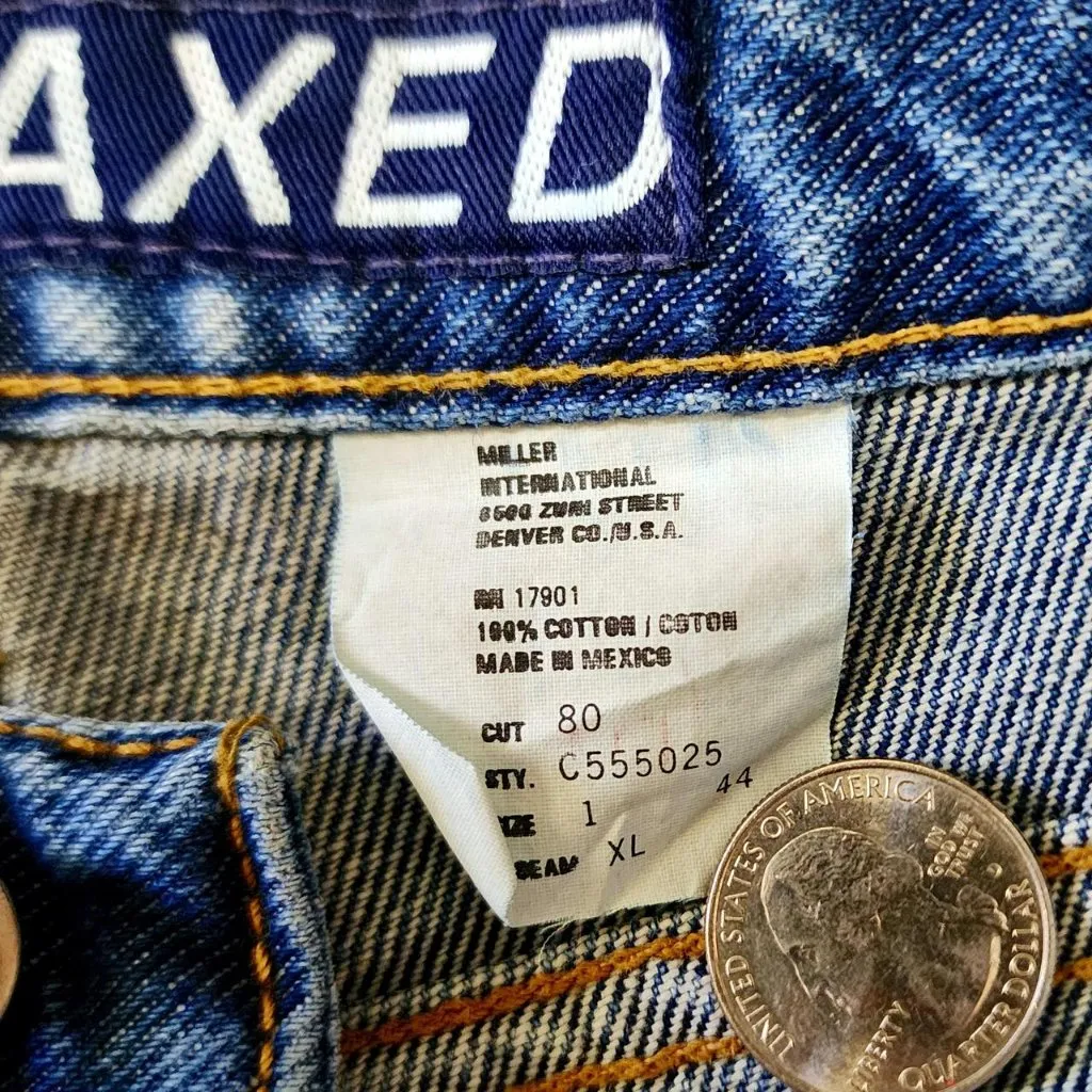 Cruel Girl vintage high-waisted straight relaxed fit blue jeans - size 0 long - Image 8