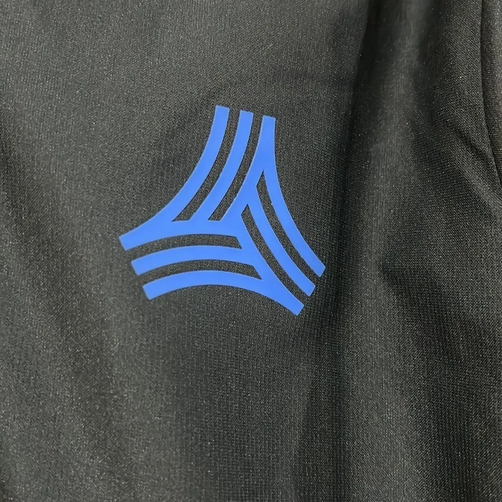 Adidas Windbreaker Black Jacket Size Medium Long Sleeve Hooded Lightweight Coat - Image 3