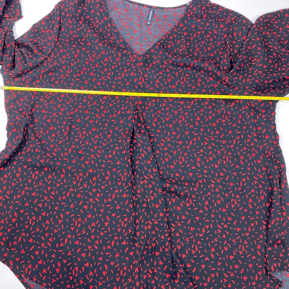 Massini NWT Women’s Plus Size 3XL Heart Split Back Blouse - Image 7
