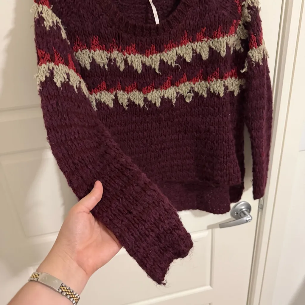 Free People Knit Chunky Sweater - Image 4