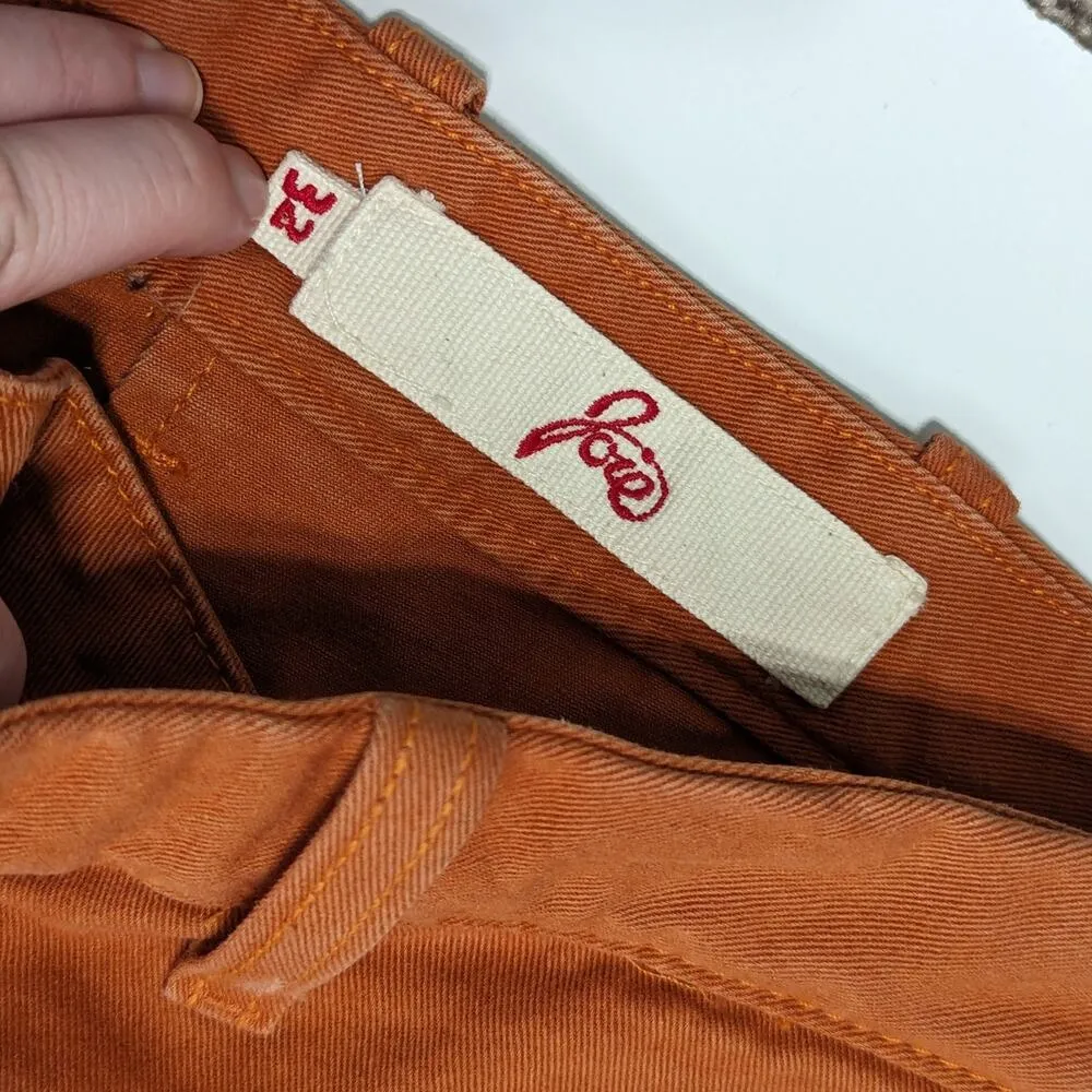 Vintage Joie Orange Embroidered Wide Leg Pants Butterfly Metallic Printed Jeans - Image 5