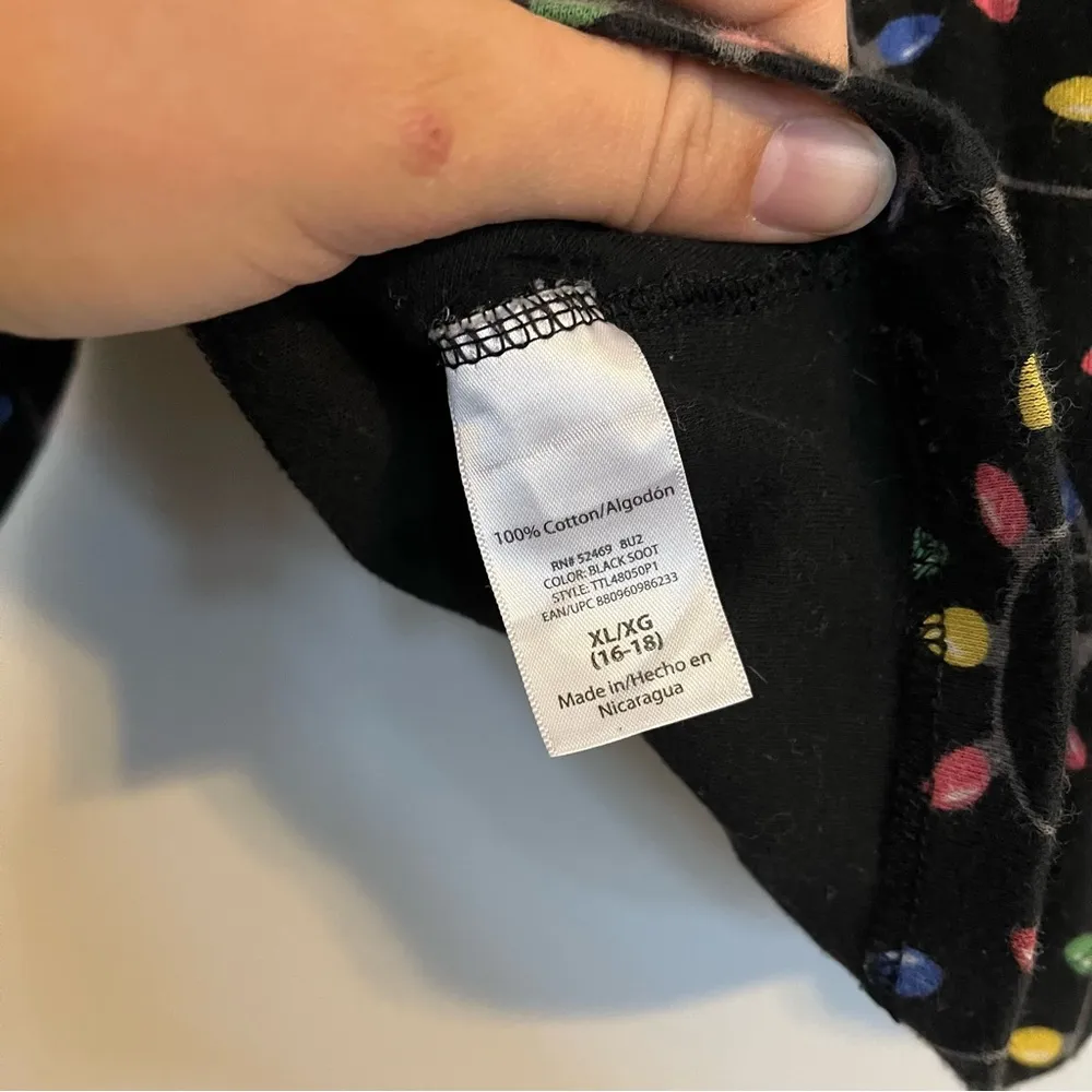 Ugly Christmas Sweater turtleneck black Christmas lights mock neck holidays Size M - Image 5