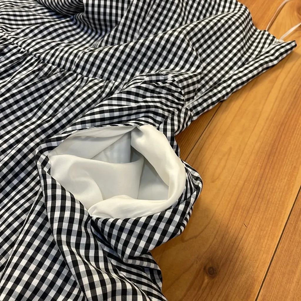 Altar’d State Gingham Bow Checkered Mini Dress Sleeveless Lined Smocked New XXL - Image 13