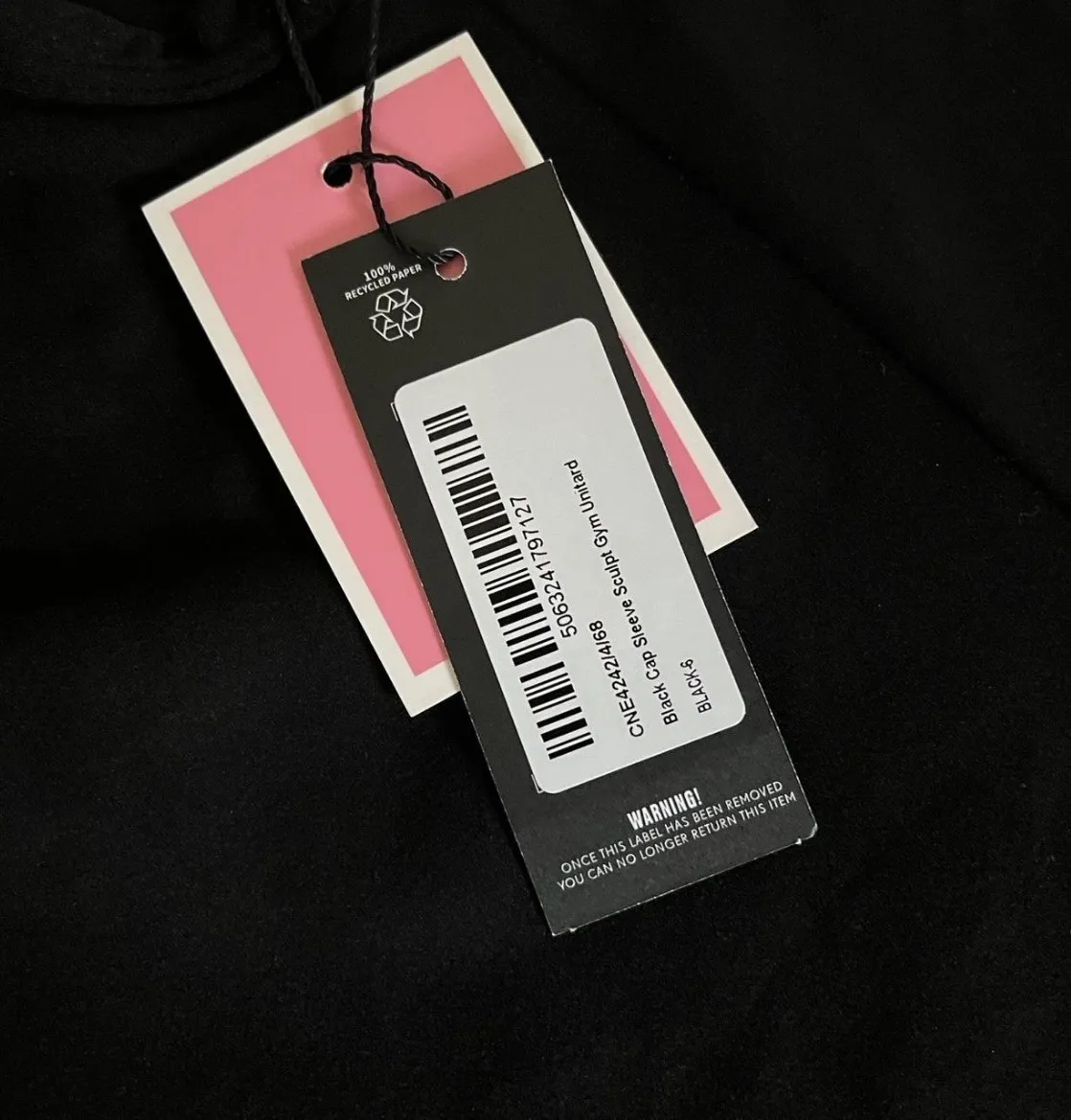 Y2K Minimal Black Gym Unitard  - Image 7