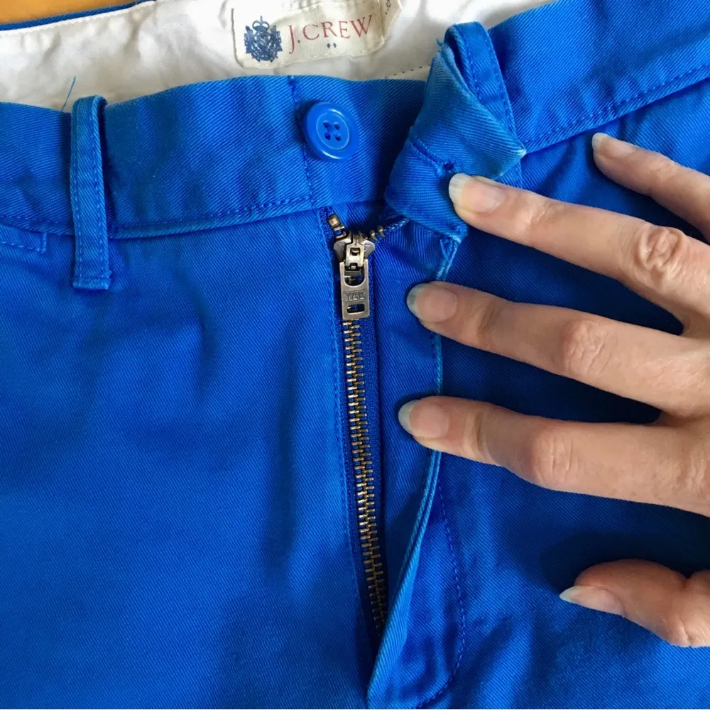 J Crew 100% Cotton, Mid Rise, Straight Leg Pants, Royal Blue, Size 31 x 30 - Image 5