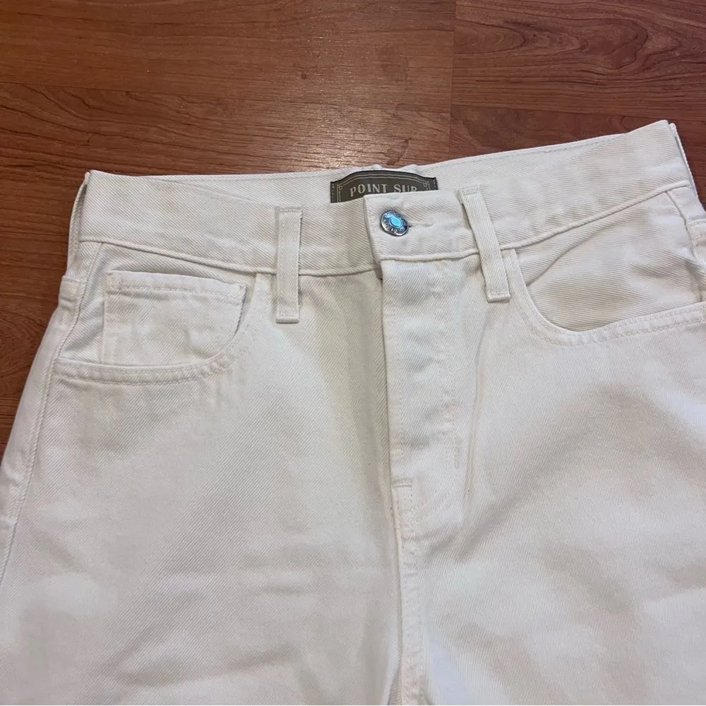 J crew Point Sur loose straight jean in white‎ womens size 25 high rise - Image 5