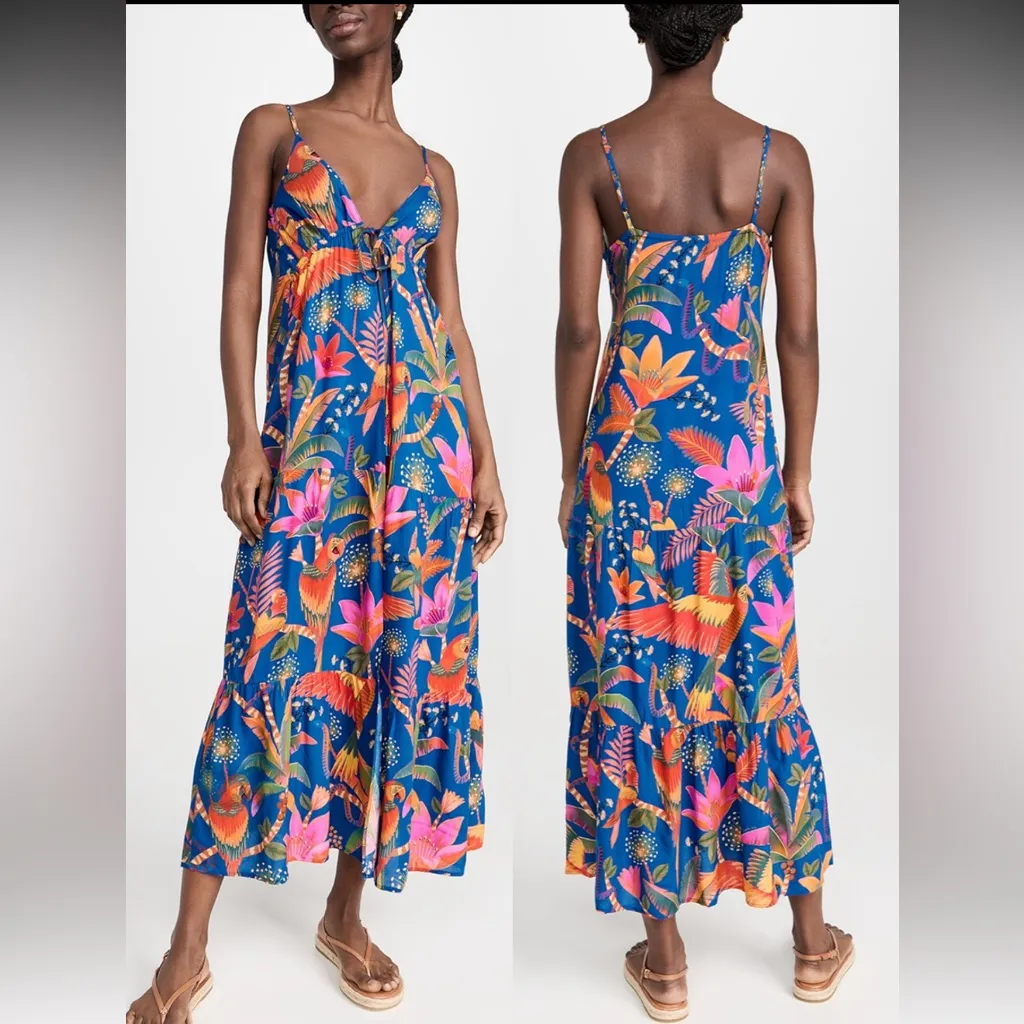 NEW FARM RIO Macaw Party Cover Up Maxi Dress sz M - Image 2