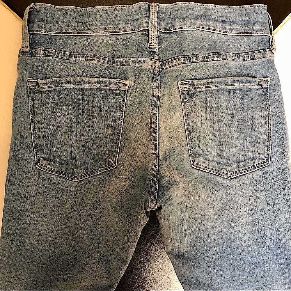 FRAME Le Skinny De Jeanne Jeans Antibes Stretchy Light Wash Mid-Rise Denim sz 26 - Image 7