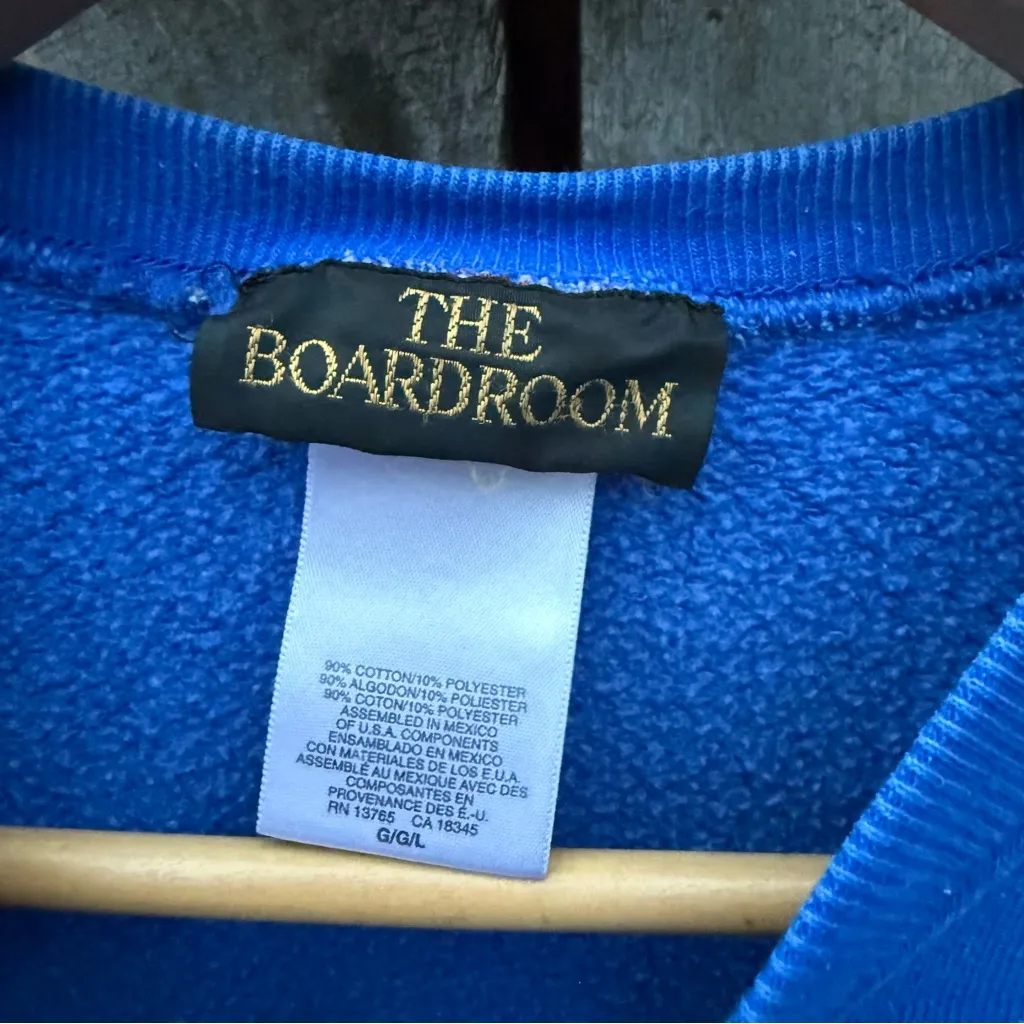 Vintage The Boardroom Kentucky Wildcats Crewneck Sweatshirt Large Blue - Image 2
