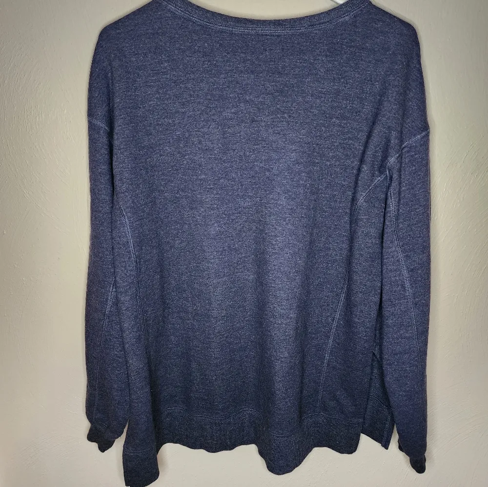 Wildfox  Navy Blue Social Statement Pull Over Sweatshirt Size Large - Image 4