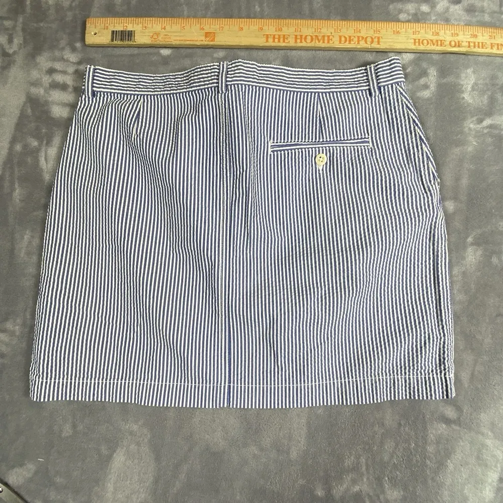 Vintage Ralph Lauren Sport Seersucker Skirt Size 6 Preppy Tennis Golf Beach Y2K - Image 5